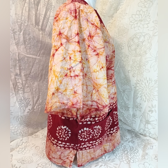 African Batik Long Cotton Shirt - Picture 3 of 8